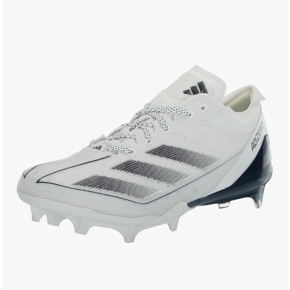 New Adidas Adizero Electric White/Navy Football Cleats, Size 4 (IE4373)